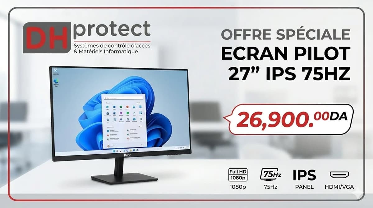ECRAN PILOT VGA HDMI 27" IPS 75HZ