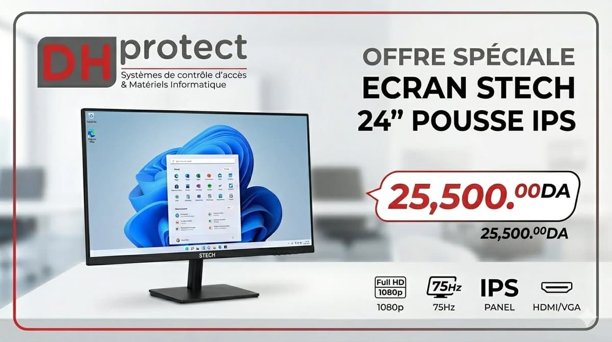 ECRAN STECH 24'' POUSSE IPS