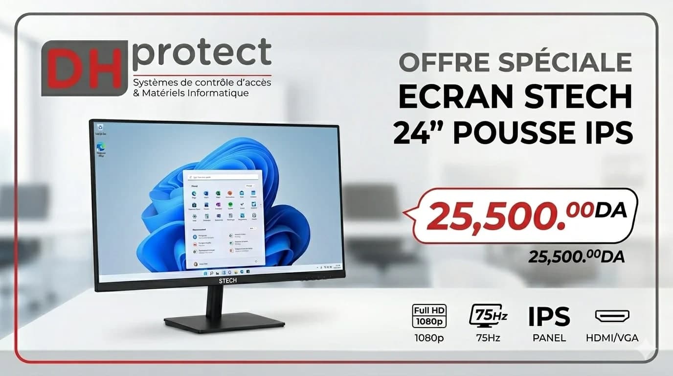 ECRAN STECH 24'' POUSSE IPS